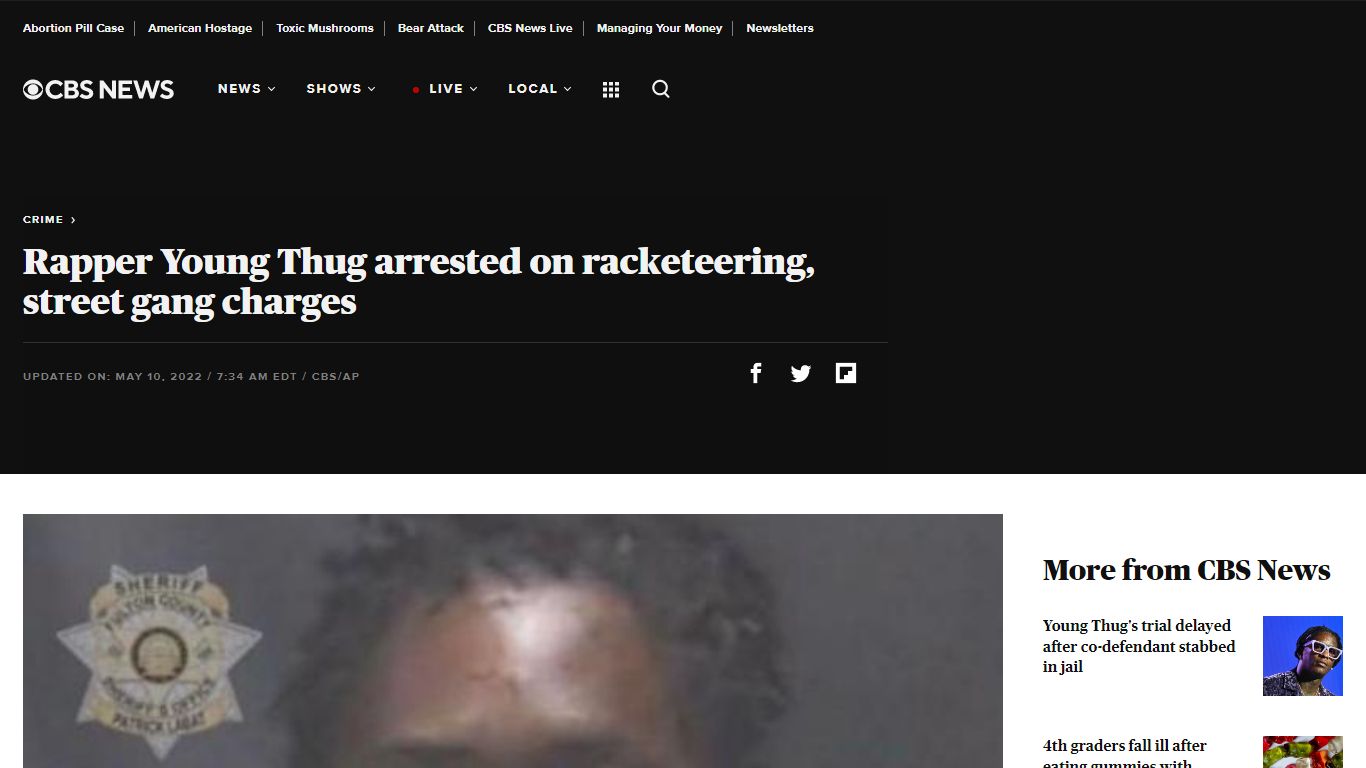 Rapper Young Thug arrested on racketeering, street gang charges