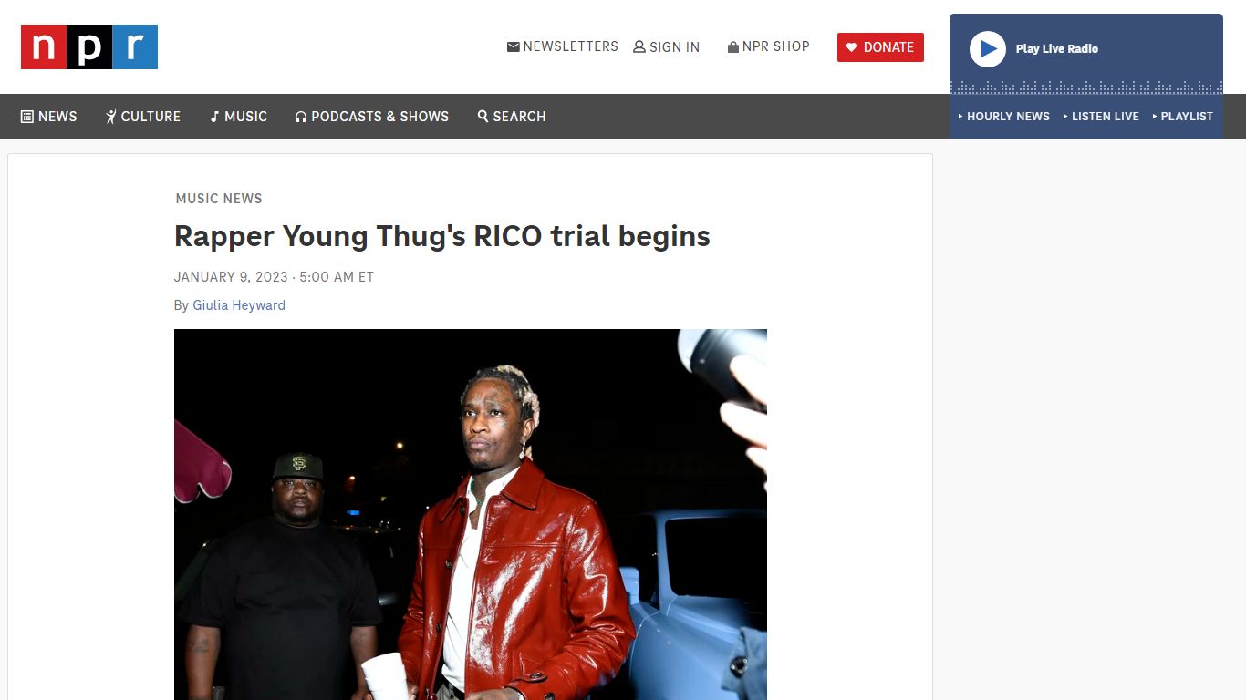 What to know as rapper Young Thug's RICO trial begins : NPR
