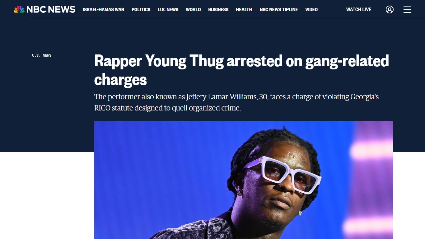 Rapper Young Thug arrested on gang-related charges - NBC News
