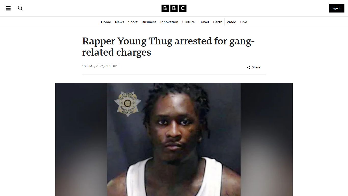 Rapper Young Thug arrested for gang-related charges - BBC